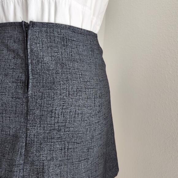 Vintage Y2K Urban Girl Gray High Waisted Mini Skirt Side Slits Office Siren M - Picture 6 of 9